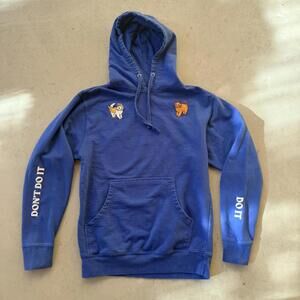 Emma Chamberlain Angel and Devil Cats Blue Hoodie